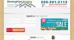 Desktop Screenshot of pelhamroofingal.com